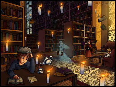Discovering spells and potions in the enchanted library nearby